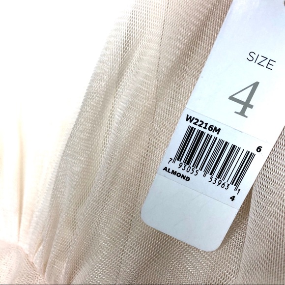 NWT Donna Morgan Prom Wedding Pageant Almond gown - Picture 4 of 8